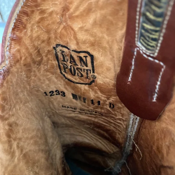 Vintage Dan Post Snakeskin and Leather Cowboy Boots Men’s Size 11D